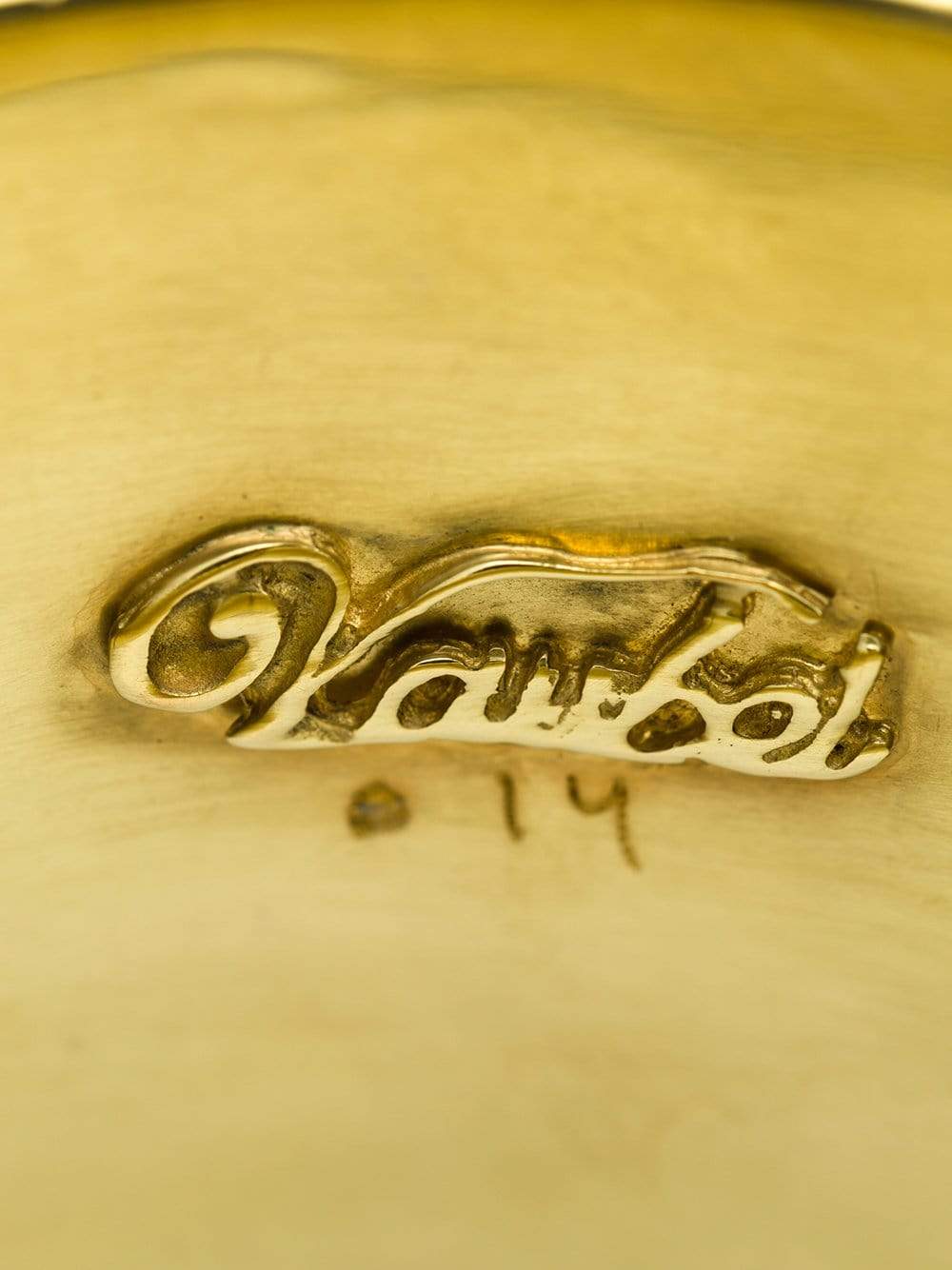 VAUBEL-Wide Hinge Bangle-GRN/GOLD