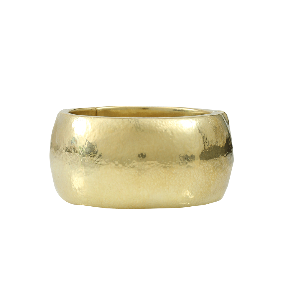 VAUBEL-Wide Hinge Bangle-GRN/GOLD