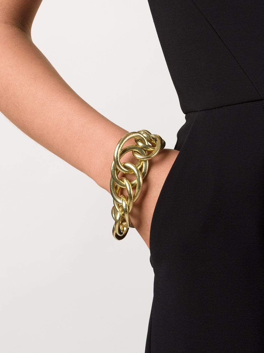 VAUBEL-Large Link Ring Bracelet-GOLD