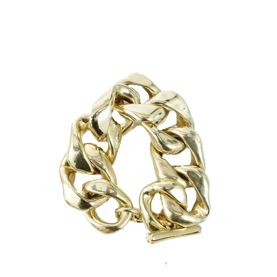 VAUBEL-Flat Chain Bracelet-GRN/GOLD