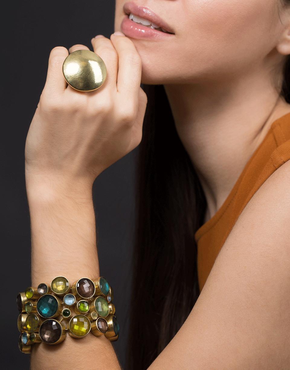VAUBEL-Multi-Stone Circle Bracelet-GRN/GOLD