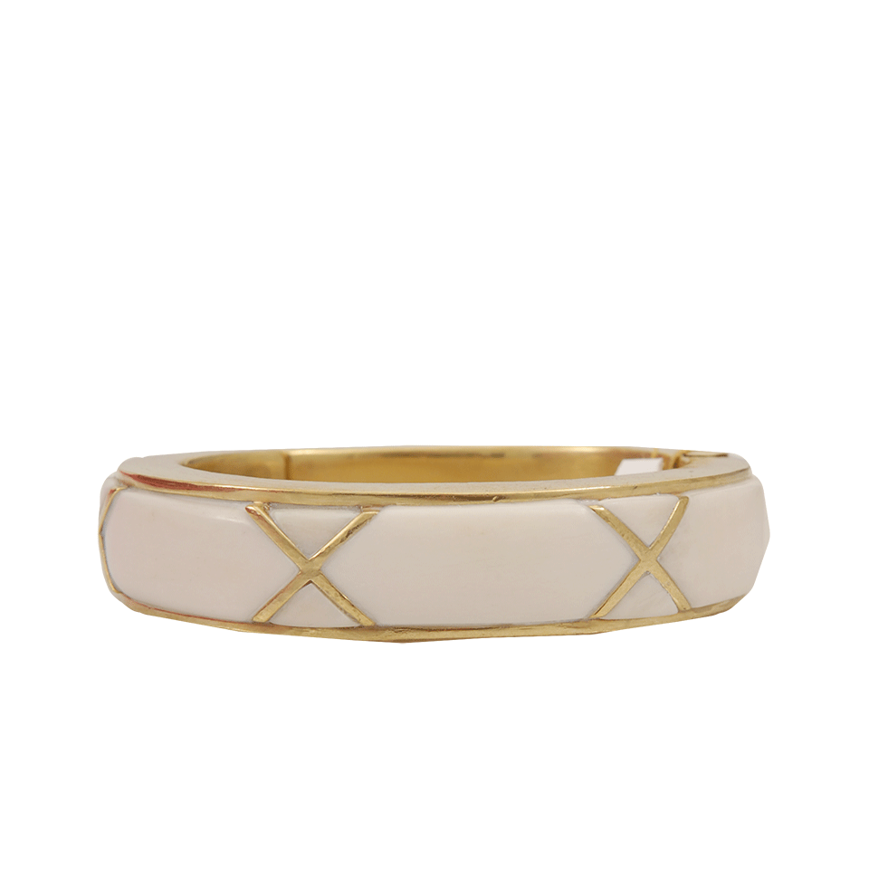 VAUBEL-Thick Bone X Bracelet-GRN/GOLD