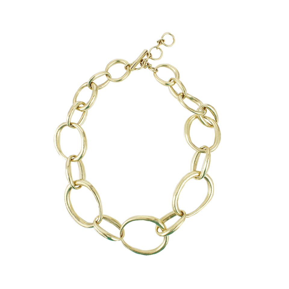 VAUBEL-Chunky Link Ring Necklace-GRN/GOLD