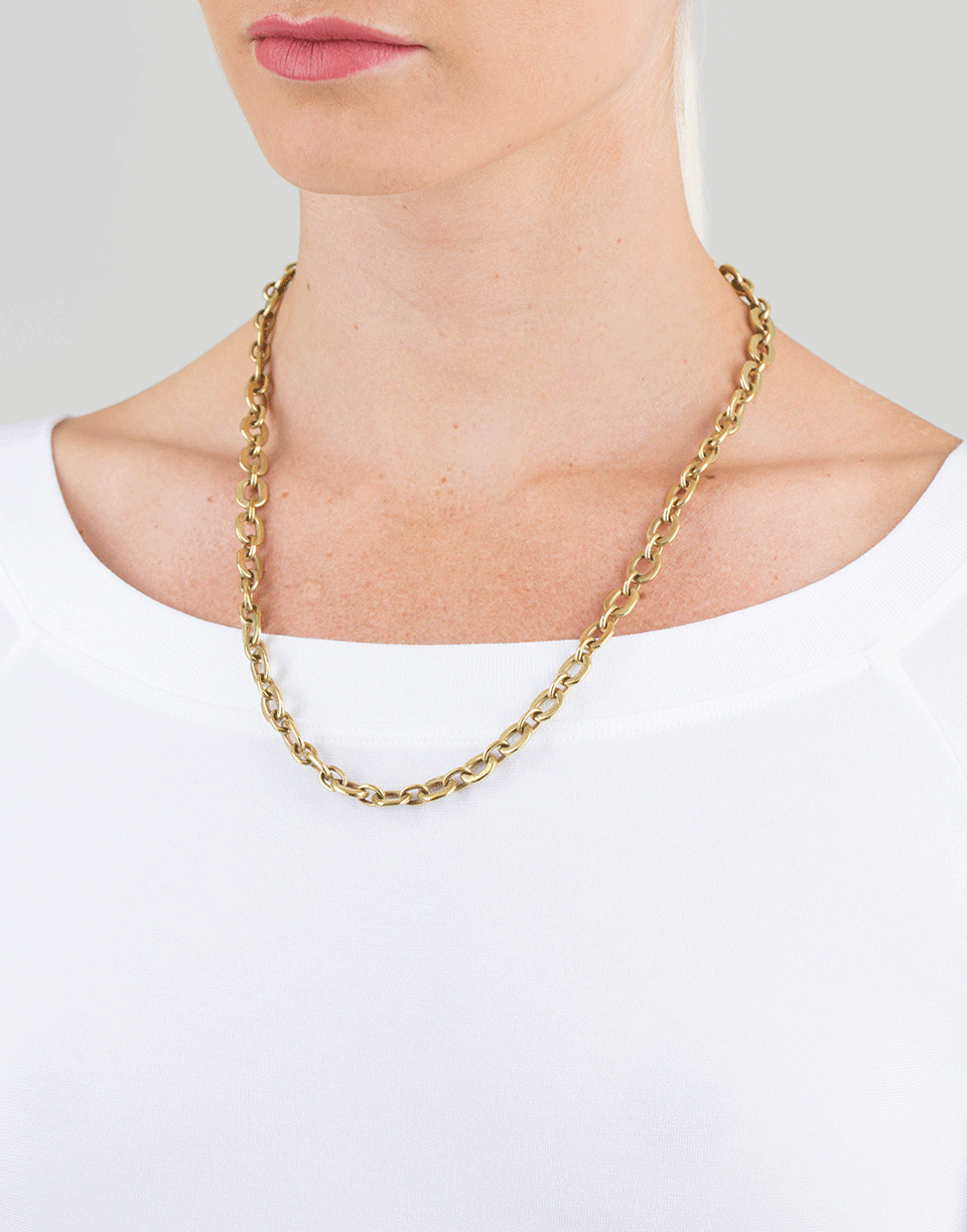 VAUBEL-Tiny Circle Chain Necklace-GRN/GOLD