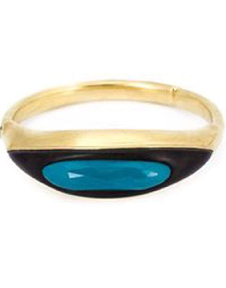 VAUBEL-Oval Center Stone Cuff-GRN/GOLD
