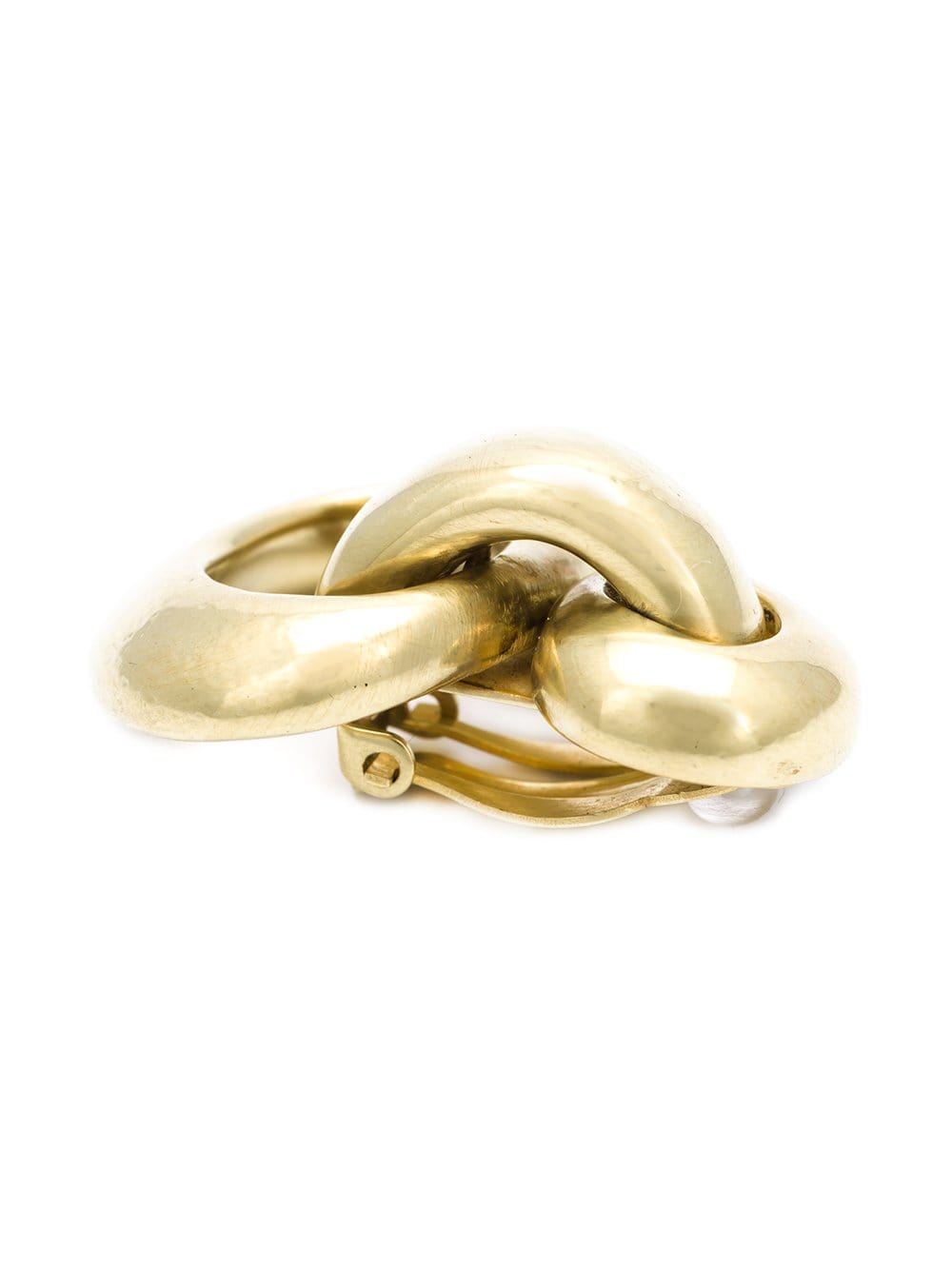 VAUBEL-Interlocking Hoop Clip Earrings-GOLD