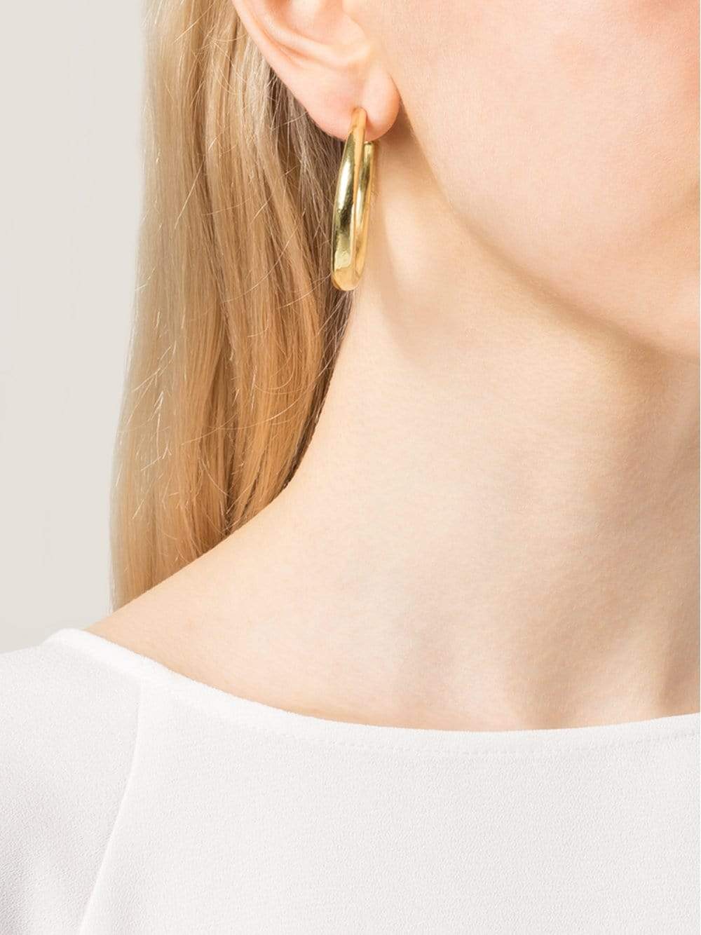 VAUBEL-Single Wire Hoop Earrings-GOLD