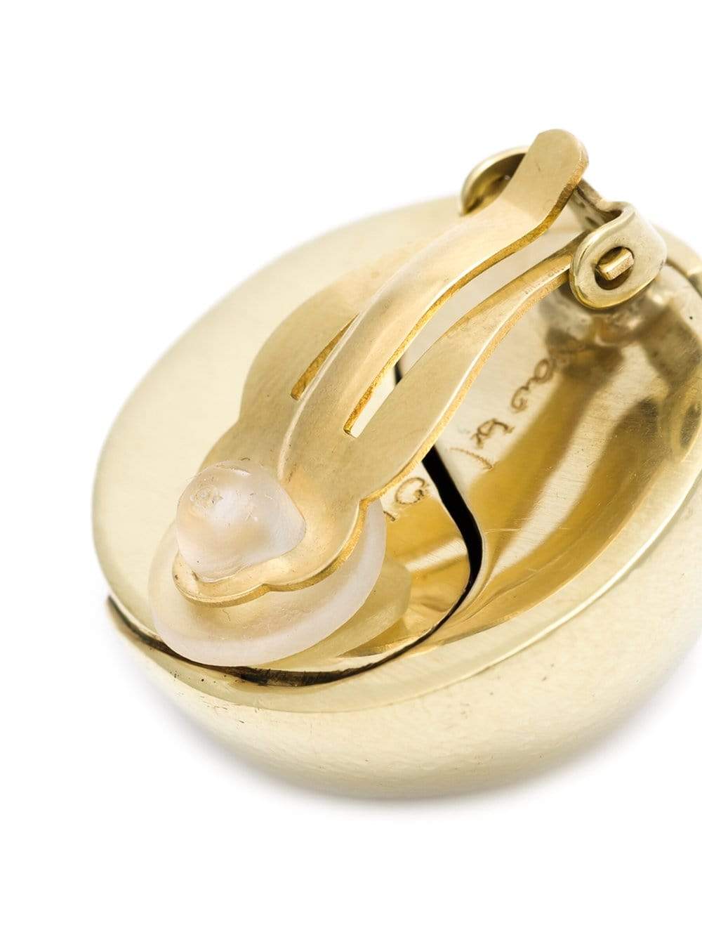 VAUBEL-Swirl Center Round Clip Earrings-GOLD