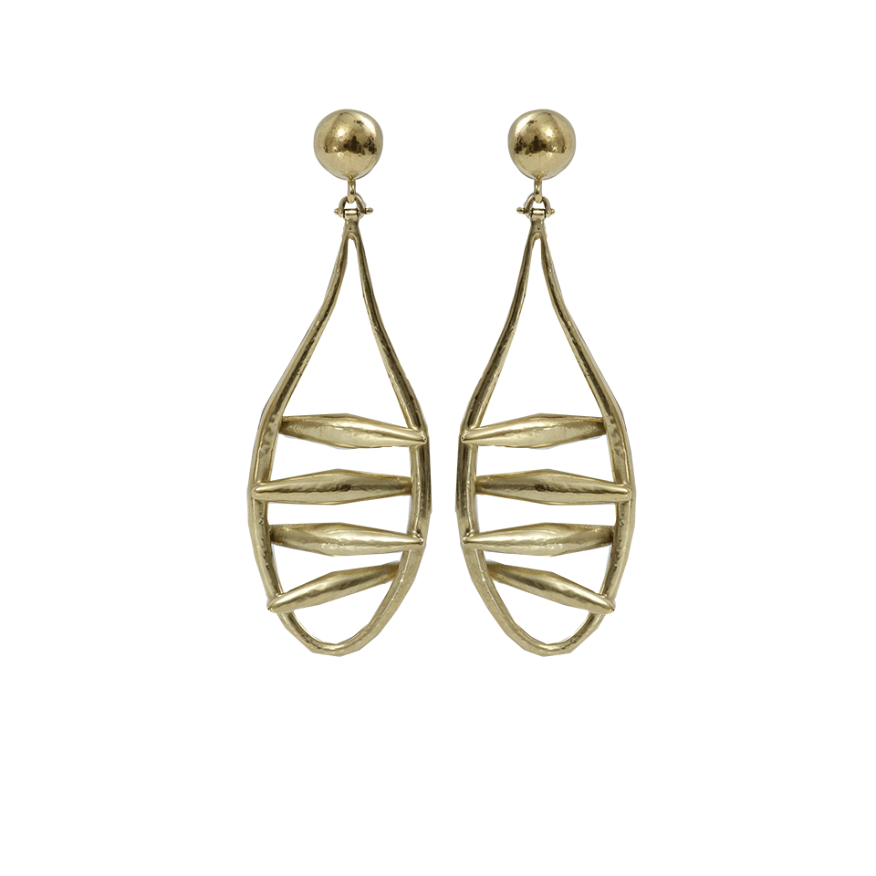 VAUBEL-Open Wire Drop Earrings-GRN/GOLD