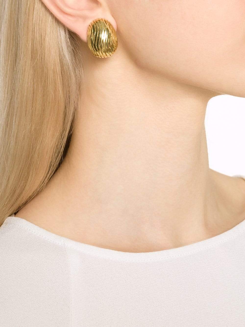 VAUBEL-Ridged Ball Earrings-GRN/GOLD