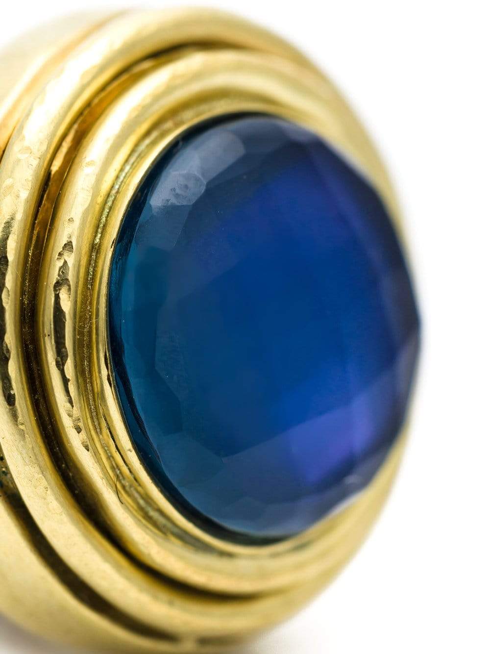 VAUBEL-Stone Bezel Clip Earrings-GRN/GOLD