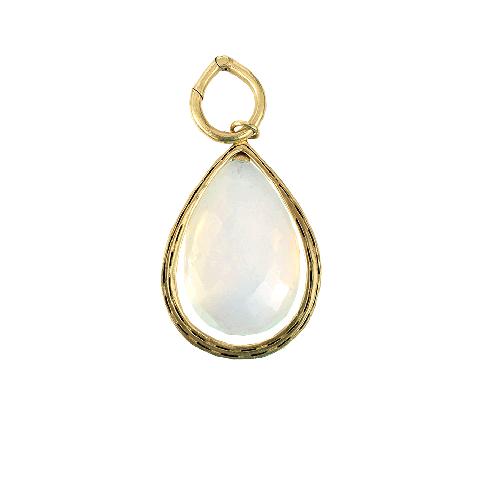 VAUBEL-Chunky Tear Drop Center Charm-GRN/GOLD