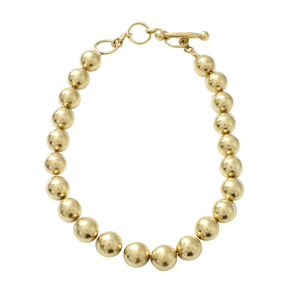 VAUBEL-Ball Necklace-GRN/GOLD