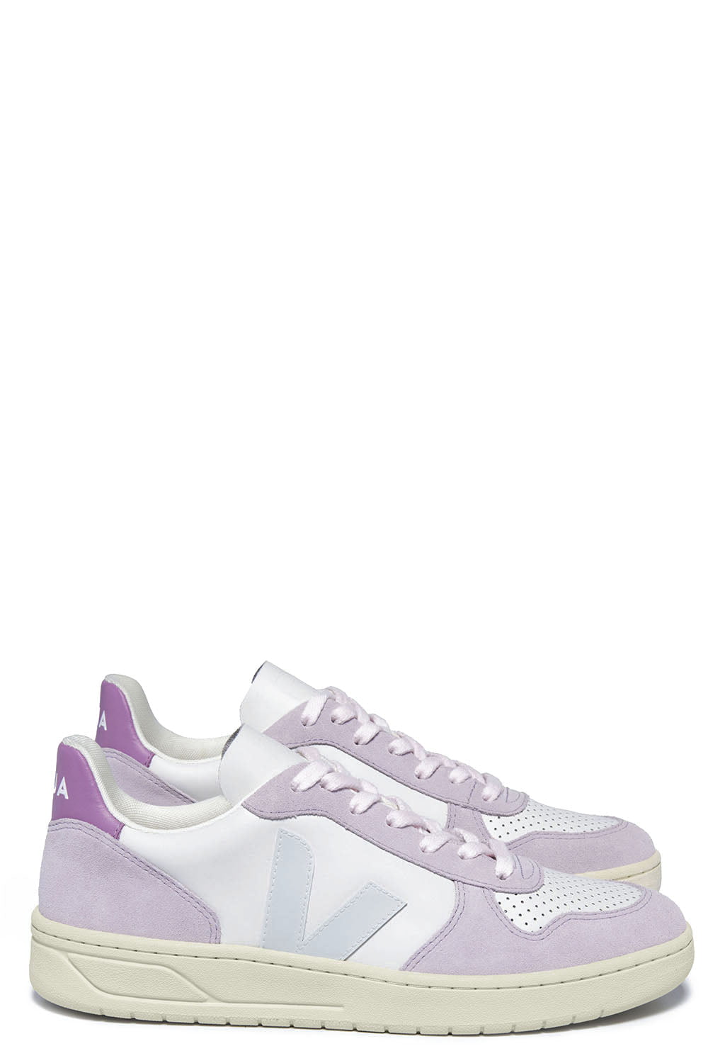VEJA-V-10 Sneaker - Gravel Menthol Parme-