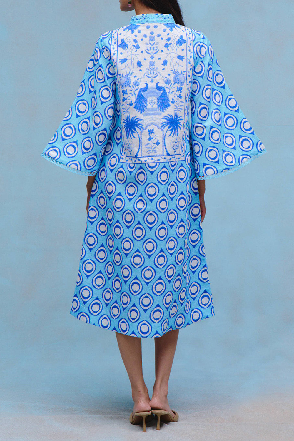 City Kaftan Dress-BLUE-S-CLOTHINGDRESSCASUAL-VERANDAH