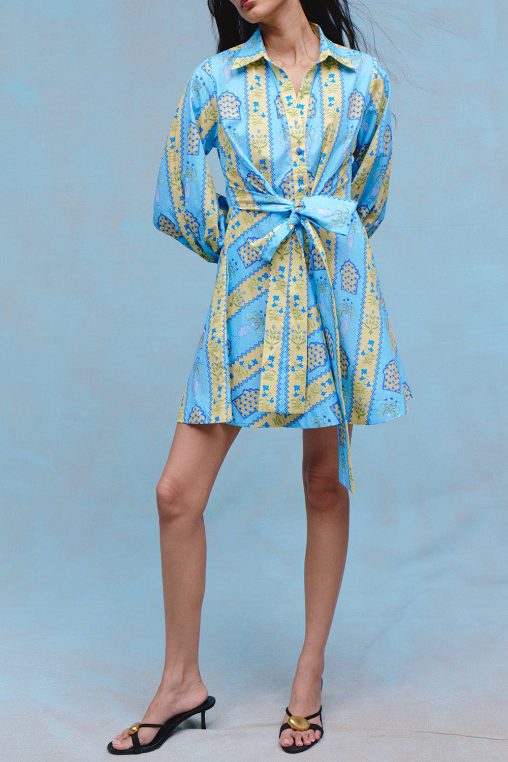 Jaipur Mini Dress-BLUE-XS-CLOTHINGDRESSCASUAL-VERANDAH