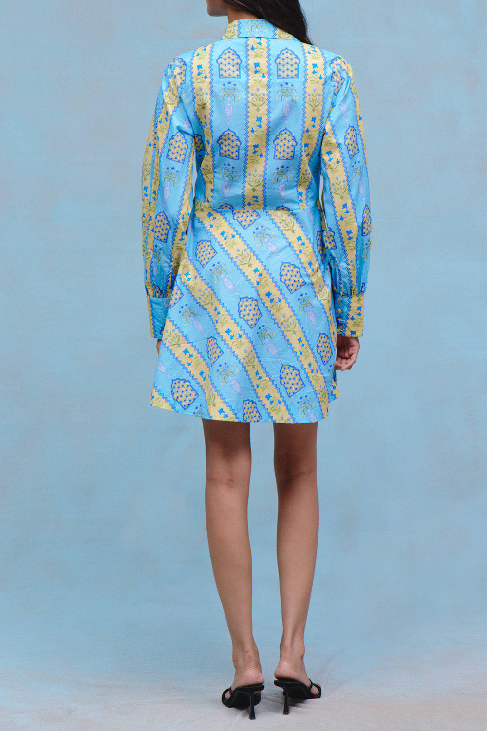Jaipur Mini Dress-BLUE-XS-CLOTHINGDRESSCASUAL-VERANDAH