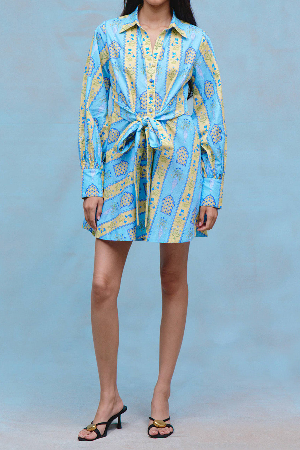 Jaipur Mini Dress-BLUE-XS-CLOTHINGDRESSCASUAL-VERANDAH