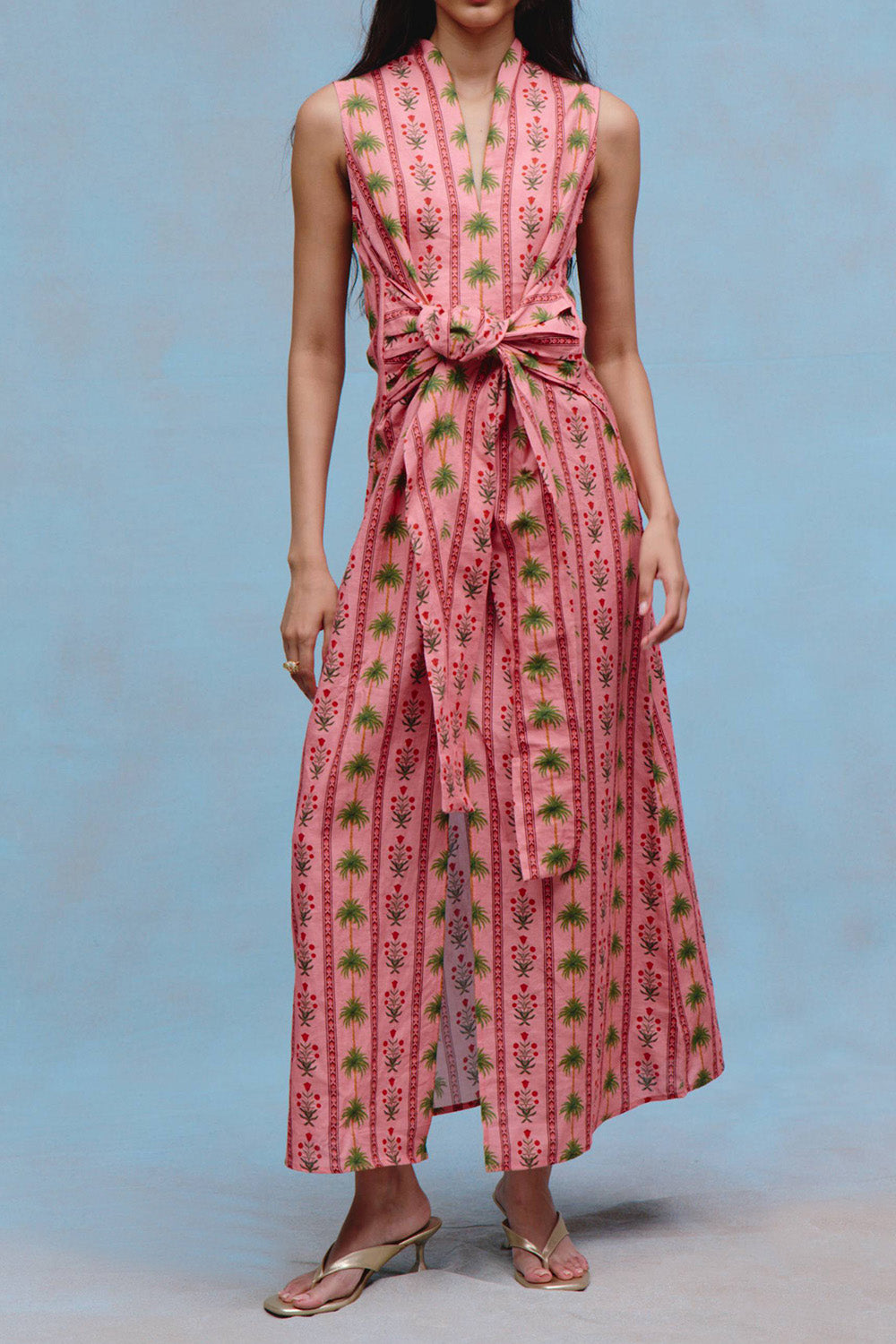 Hand Draped Dress-PINK-XS-CLOTHINGDRESSCASUAL-VERANDAH