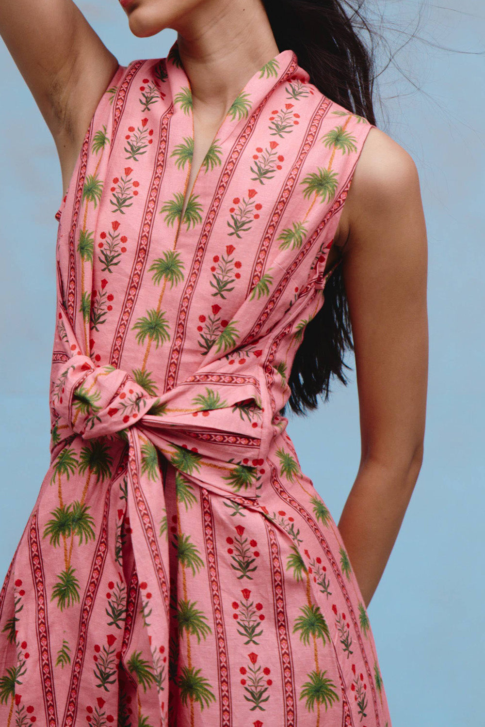 Hand Draped Dress-PINK-XS-CLOTHINGDRESSCASUAL-VERANDAH