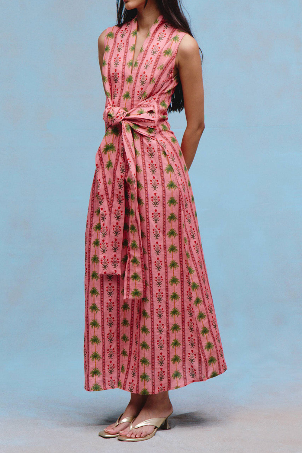Hand Draped Dress-PINK-XS-CLOTHINGDRESSCASUAL-VERANDAH