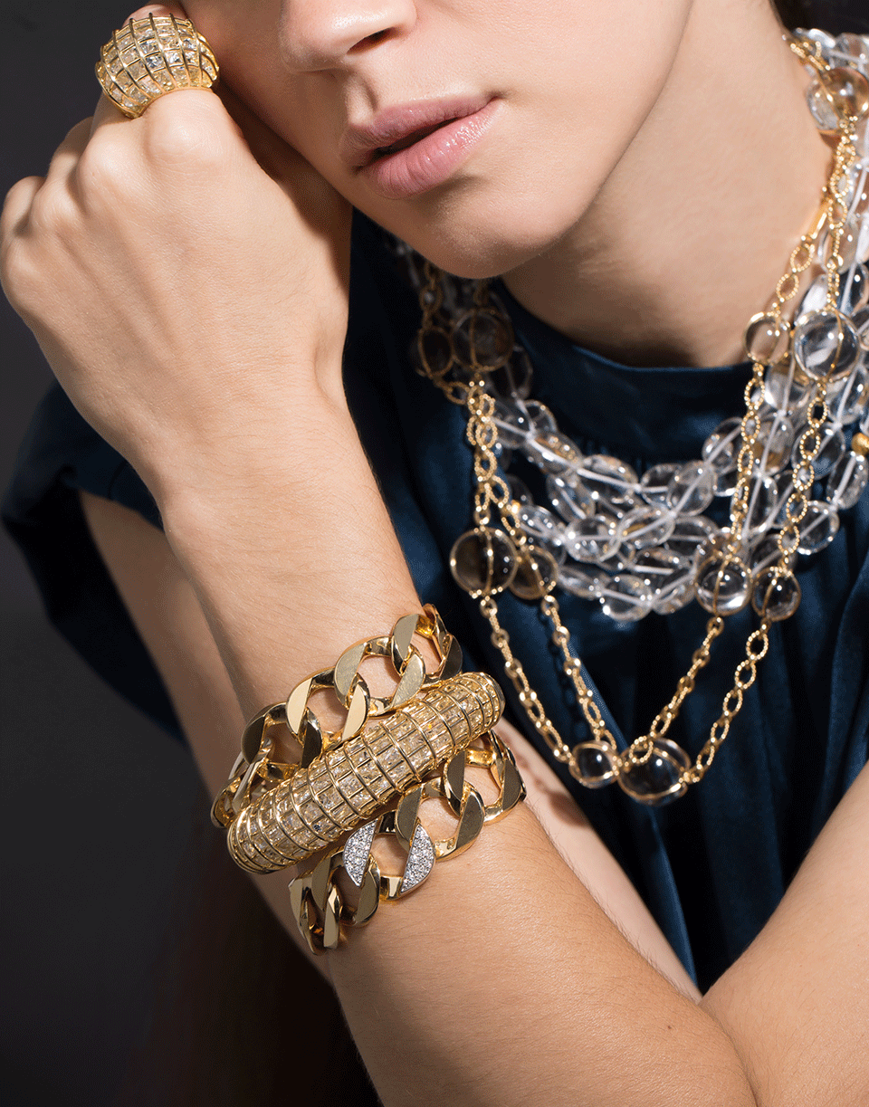VERDURA-Curblink Bracelet-YELLOW GOLD