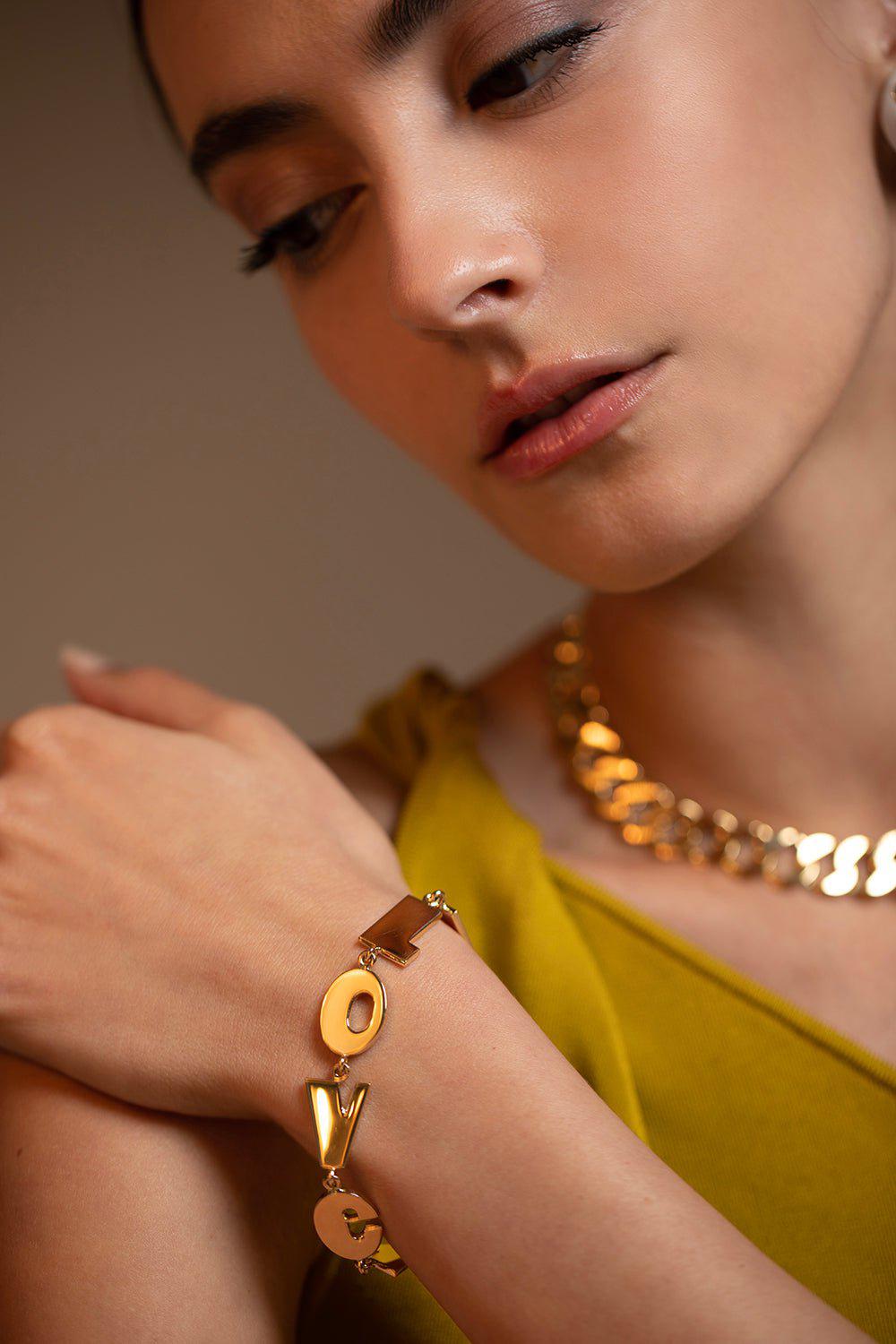 "I Love You" Bracelet-YELLOW GOLD-JEWELRYFINE JEWELBRACELET O-VERDURA