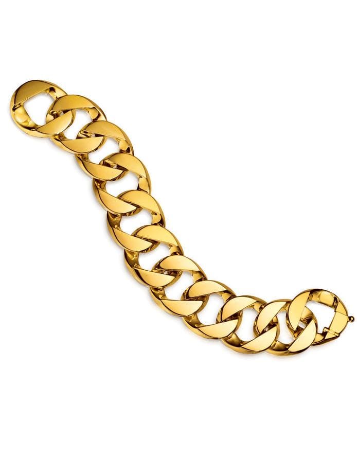 VERDURA-Large Curb Link Bracelet-YELLOW GOLD