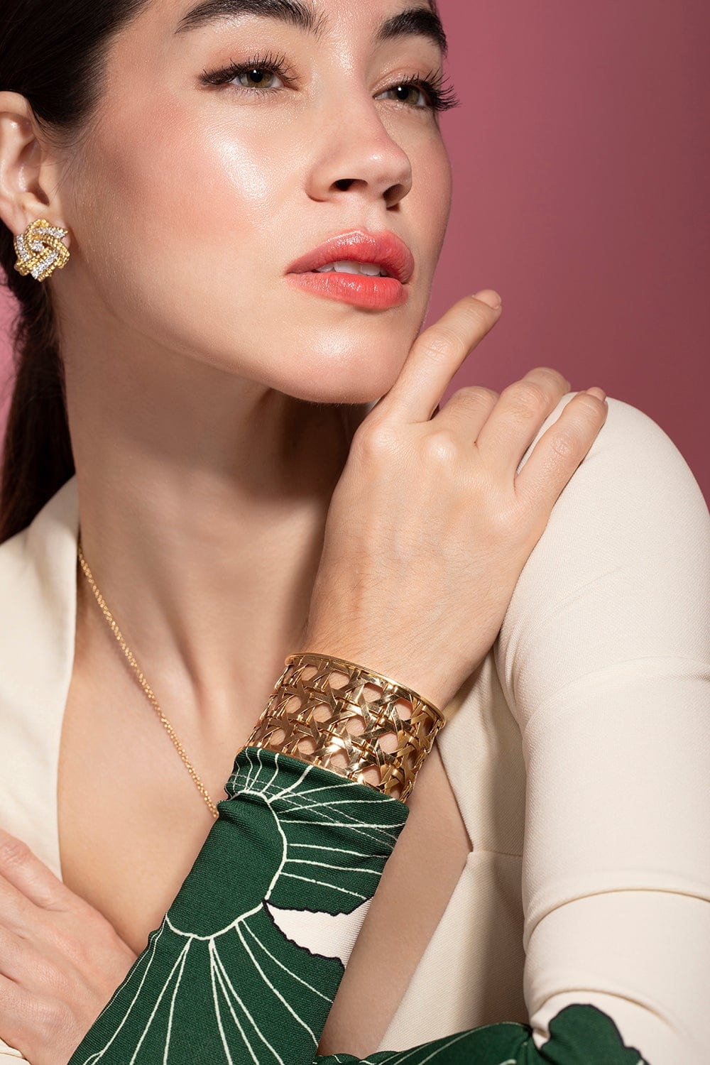 VERDURA-Caned Cuff-YELLOW GOLD