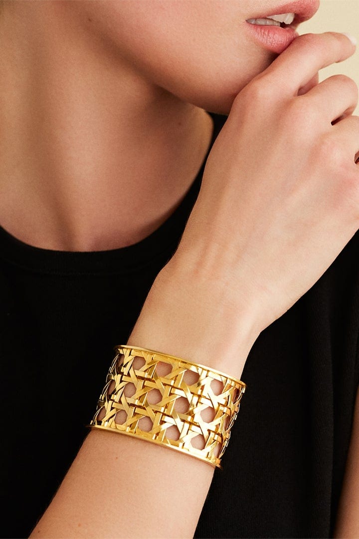 VERDURA-Caned Cuff-YELLOW GOLD