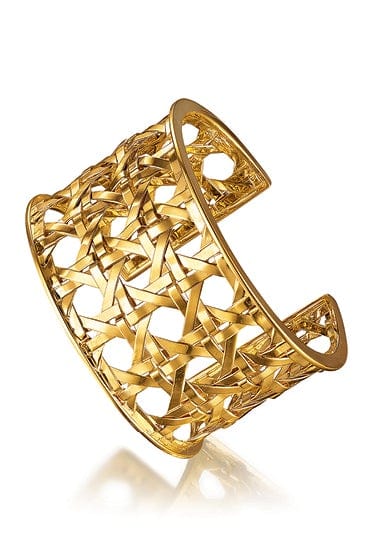 VERDURA-Caned Cuff-YELLOW GOLD