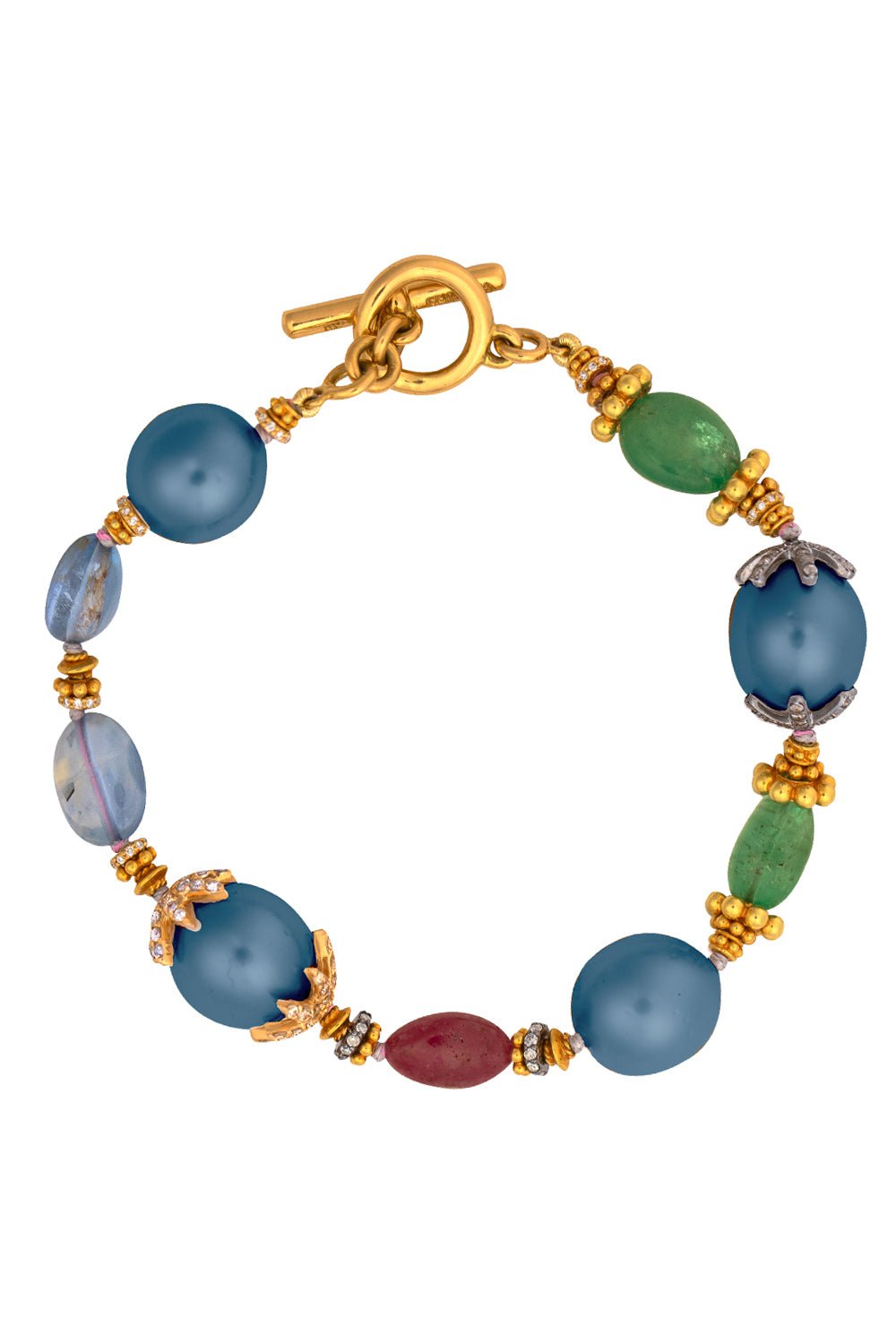 VERDURA-Tahitian Pearl Fulco Bracelet-YELLOW GOLD