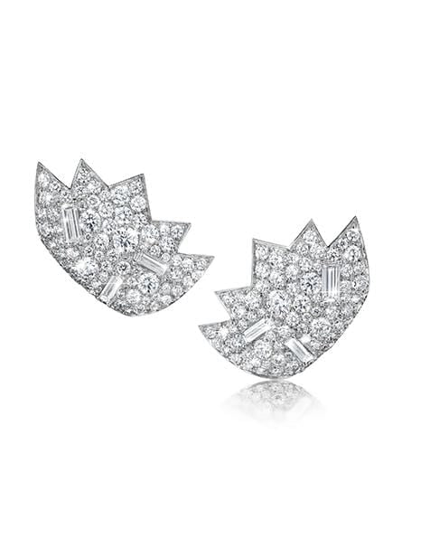 VERDURA-Stardust Earcuffs-WHITE GOLD