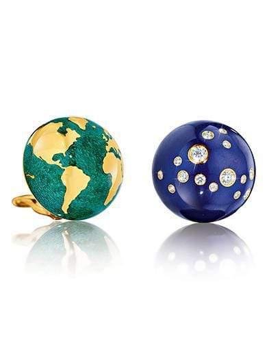 VERDURA-Large Day and Night Earrings-YELLOW GOLD