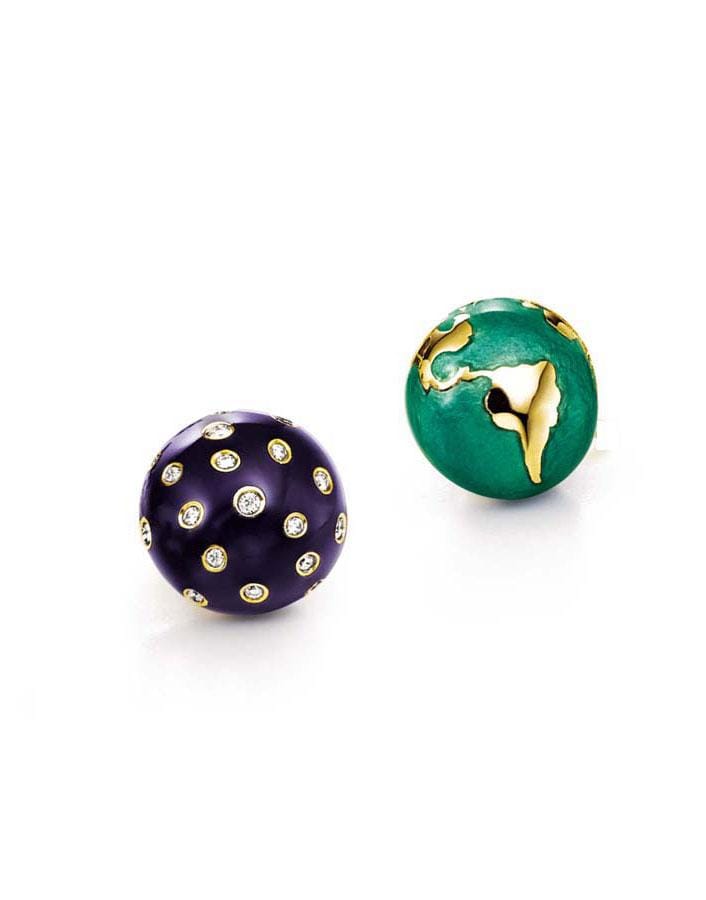 VERDURA-Night And Day Ear Clips-YELLOW GOLD