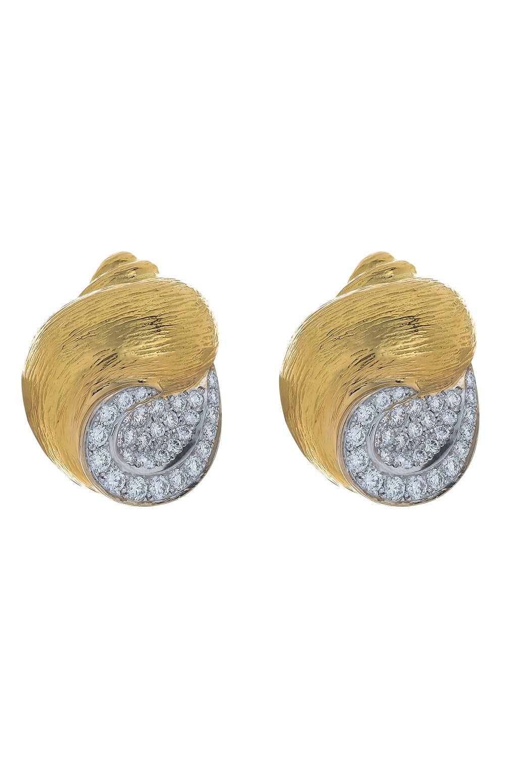 VERDURA-Turban Shell Earrings-YELLOW GOLD