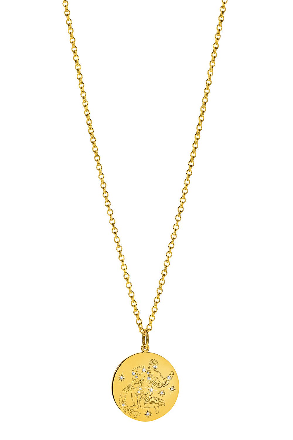 VERDURA-Aquarius Pendant Necklace-YELLOW GOLD
