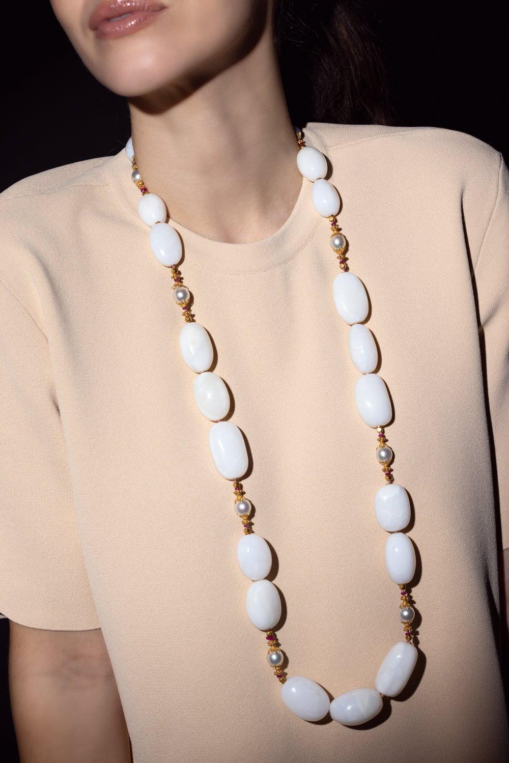 VERDURA-Byzantine Bead Necklace-YELLOW GOLD
