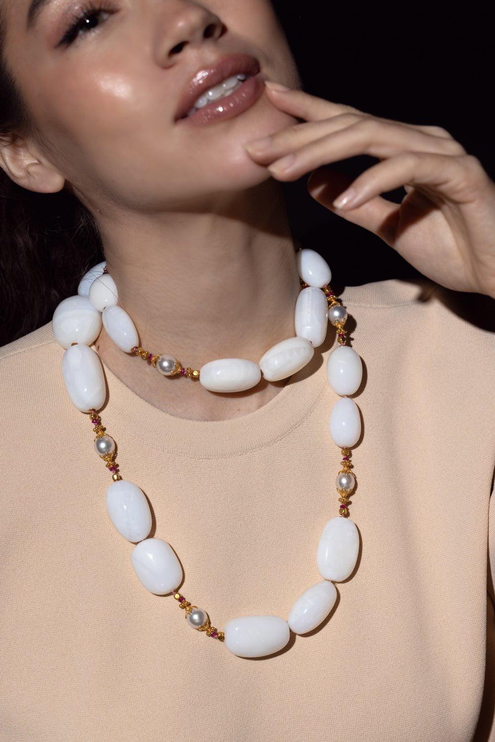 VERDURA-Byzantine Bead Necklace-YELLOW GOLD