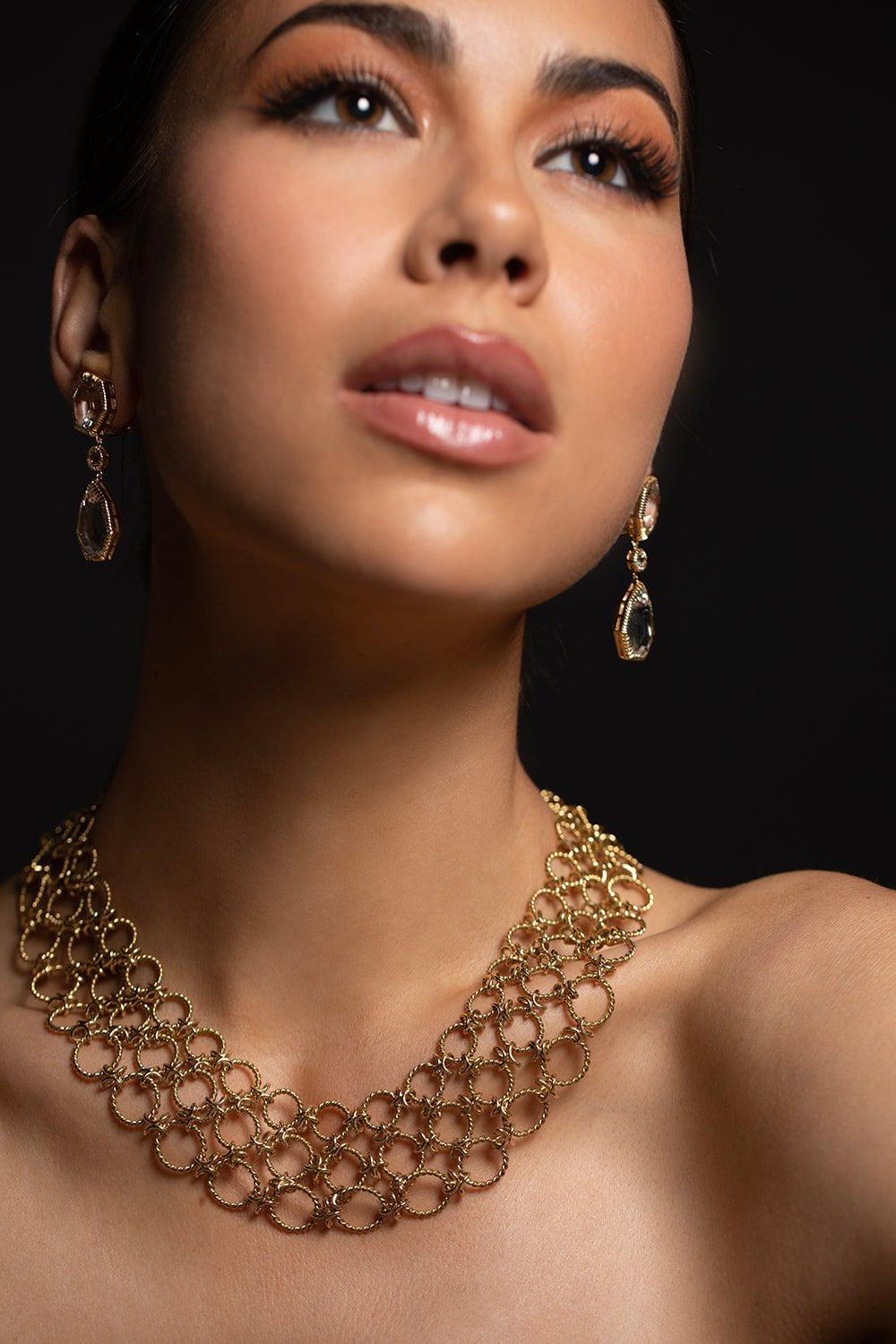 VERDURA-Lace Necklace-YELLOW GOLD