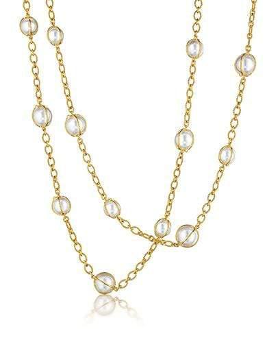 VERDURA-Pearl Bubbles Necklace-YELLOW GOLD