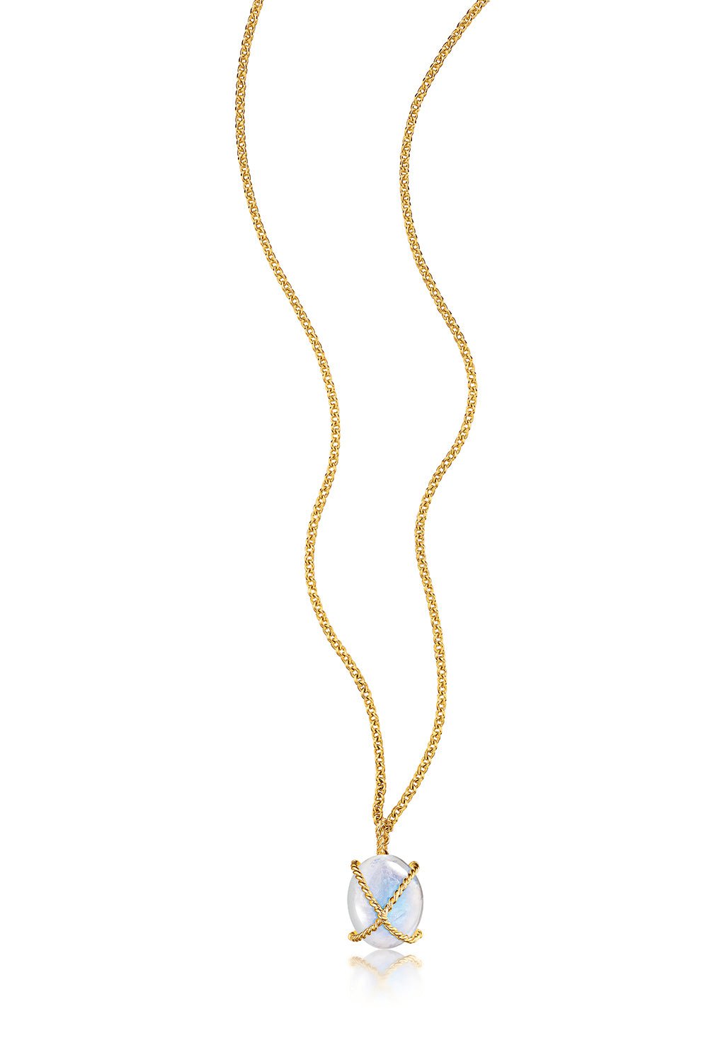 VERDURA-Wrapped Pebble Pendant-YELLOW GOLD