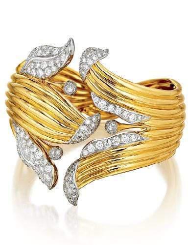 VERDURA-Lily Diamond Bracelet-YELLOW GOLD