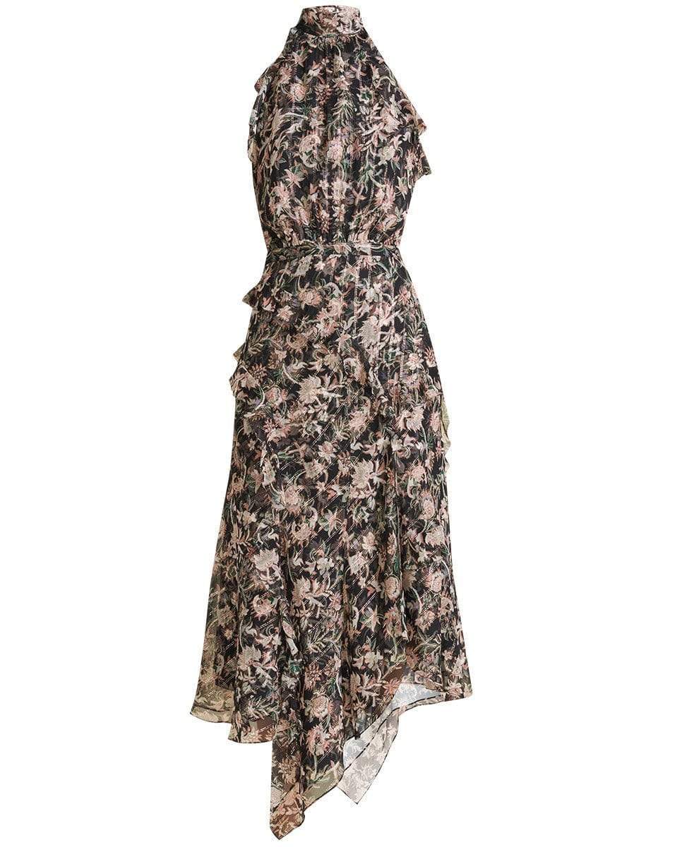 VERONICA BEARD-Kailey Floral-Print Midi Dress - Black-