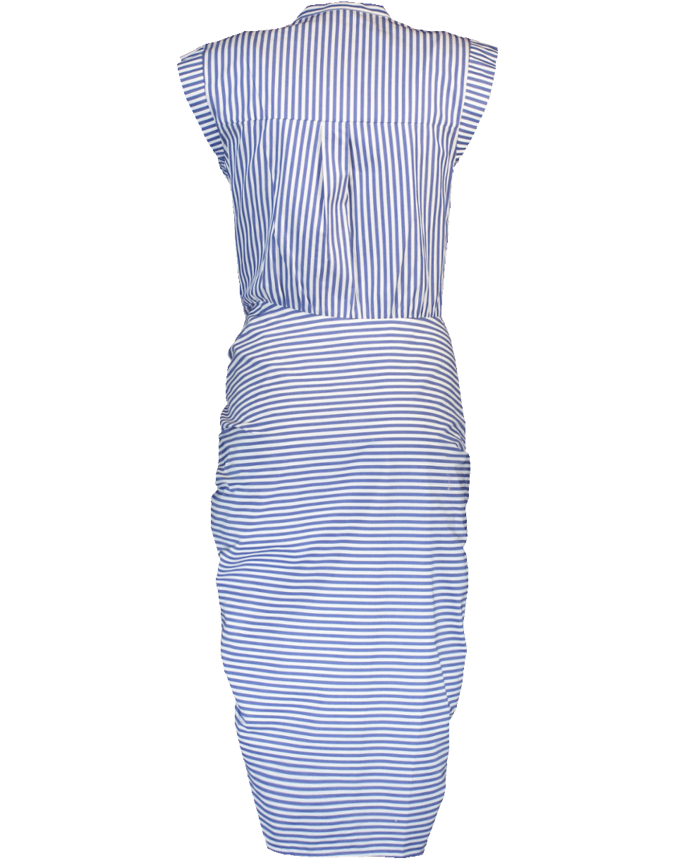 VERONICA BEARD-Ruched Shirt Dress-