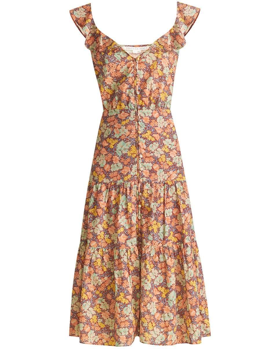 VERONICA BEARD-Malgosia Floral Midi Dress-