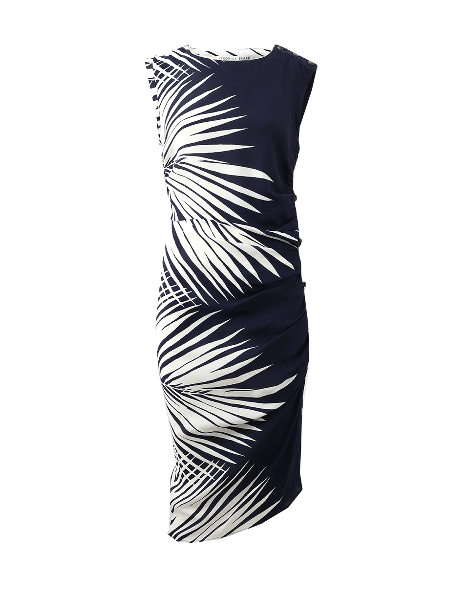 VERONICA BEARD-Mojorra Ruched Palm Dress-