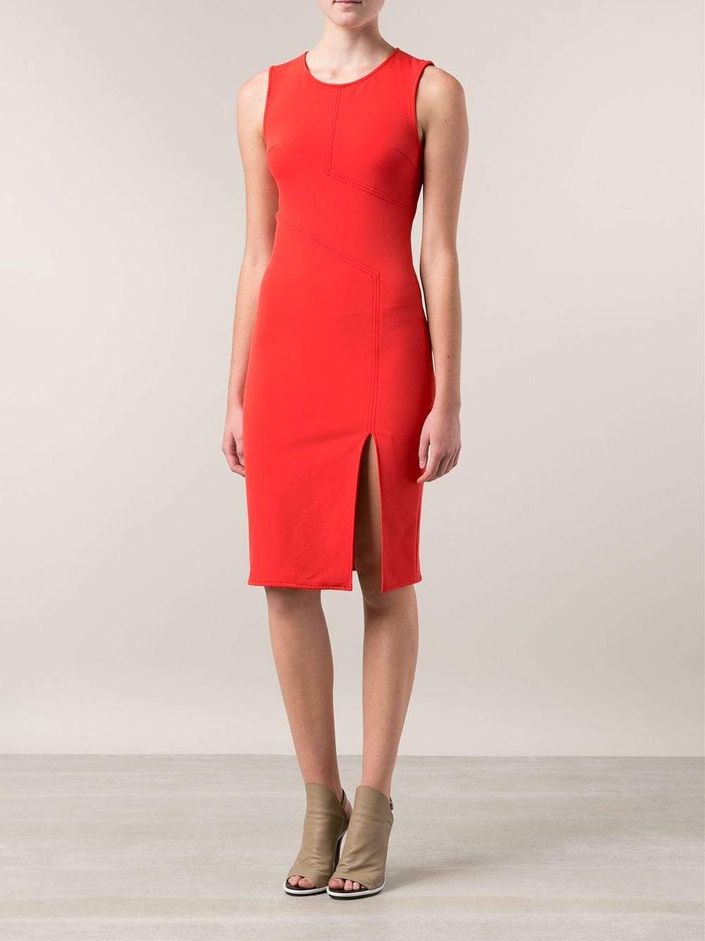 VERONICA BEARD-Scuba Sheath Cutout Dress-