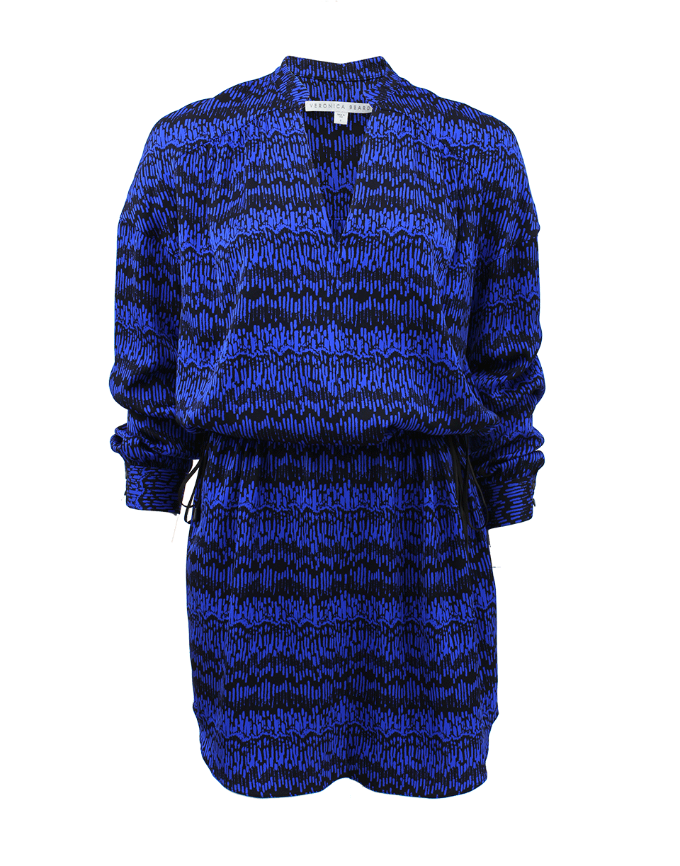 VERONICA BEARD-Quarter Sleeve Elastic Waist Dress-