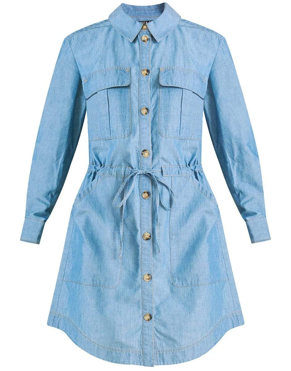 VERONICA BEARD-Chambray Alyse Shirt Dress-